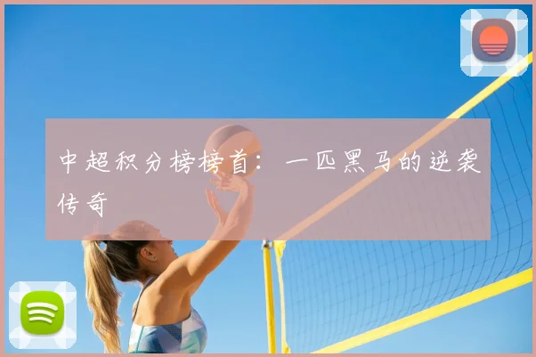 中超积分榜榜首:一匹黑马的逆袭传奇